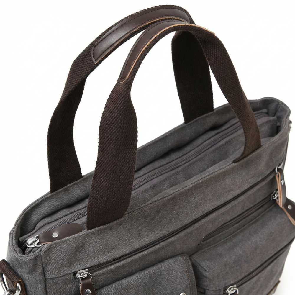 CIVELA™ – マルチポケット キャンバス メッセンジャーバッグ