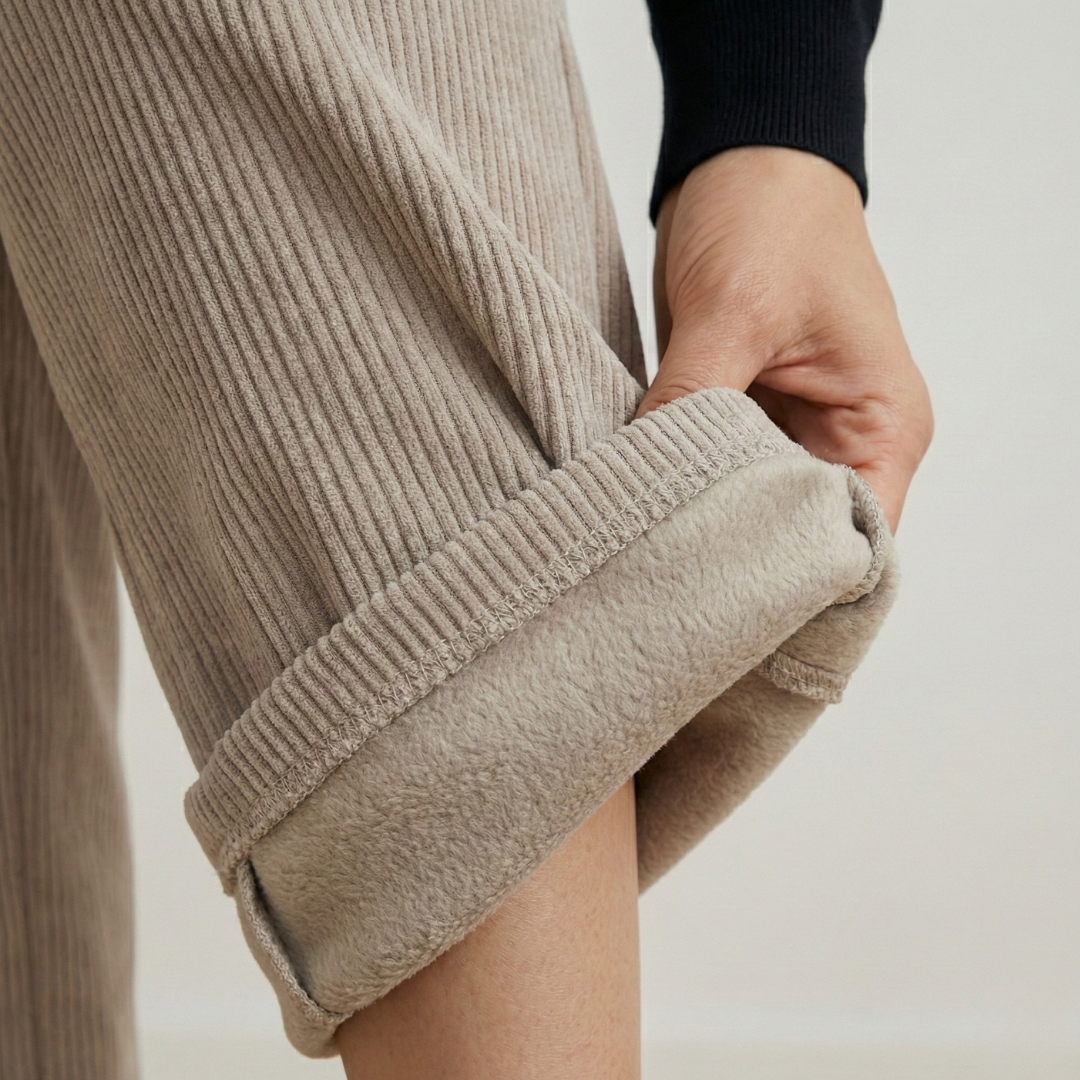 RIBELLE™ – （リベッレ）ソフト裏起毛リブパンツ