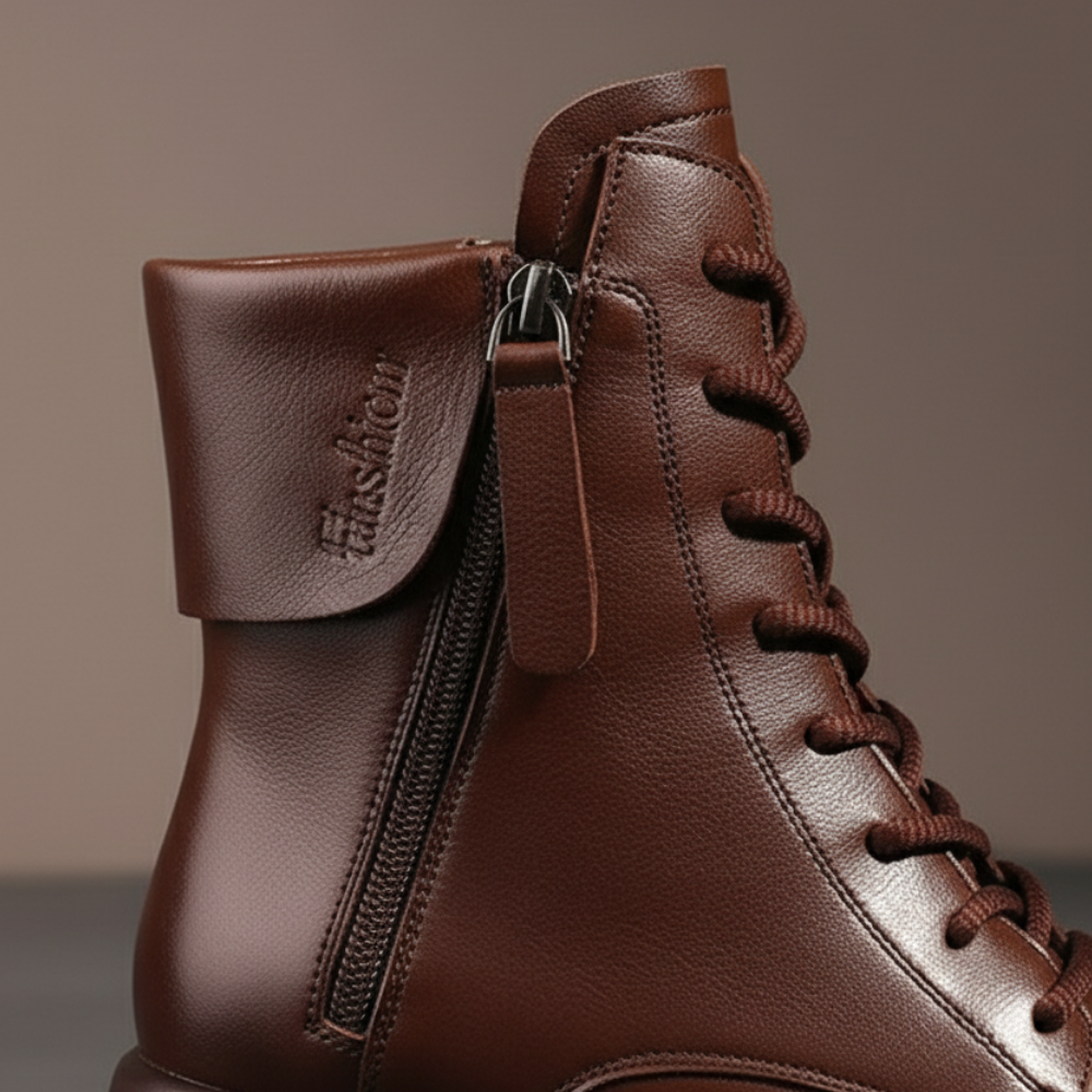 ALTEZZA™ – レトロ調 裏起毛ブーツ 5cm身長アップ