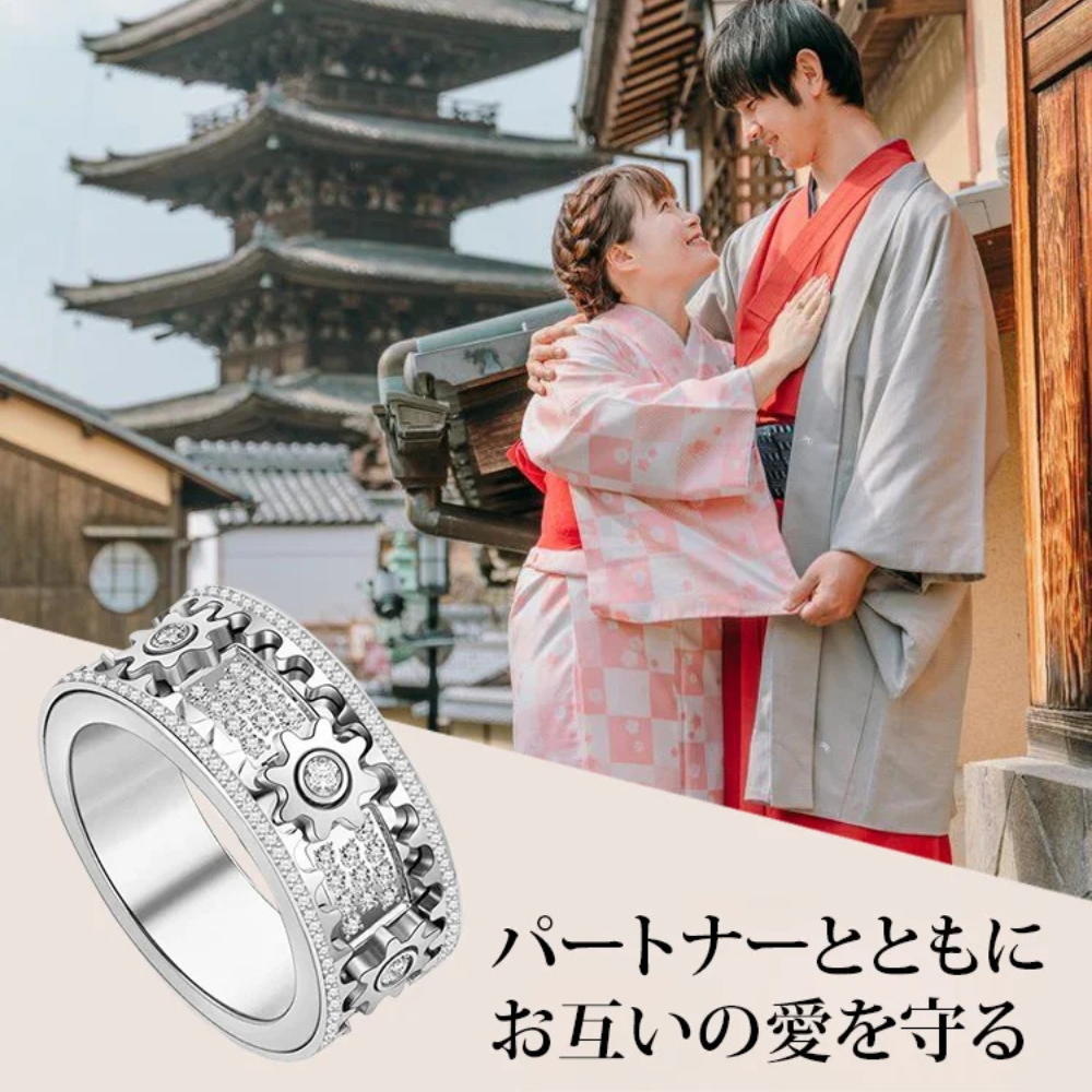 GEARÉA™ – クリスタル装飾 回転ギアリング