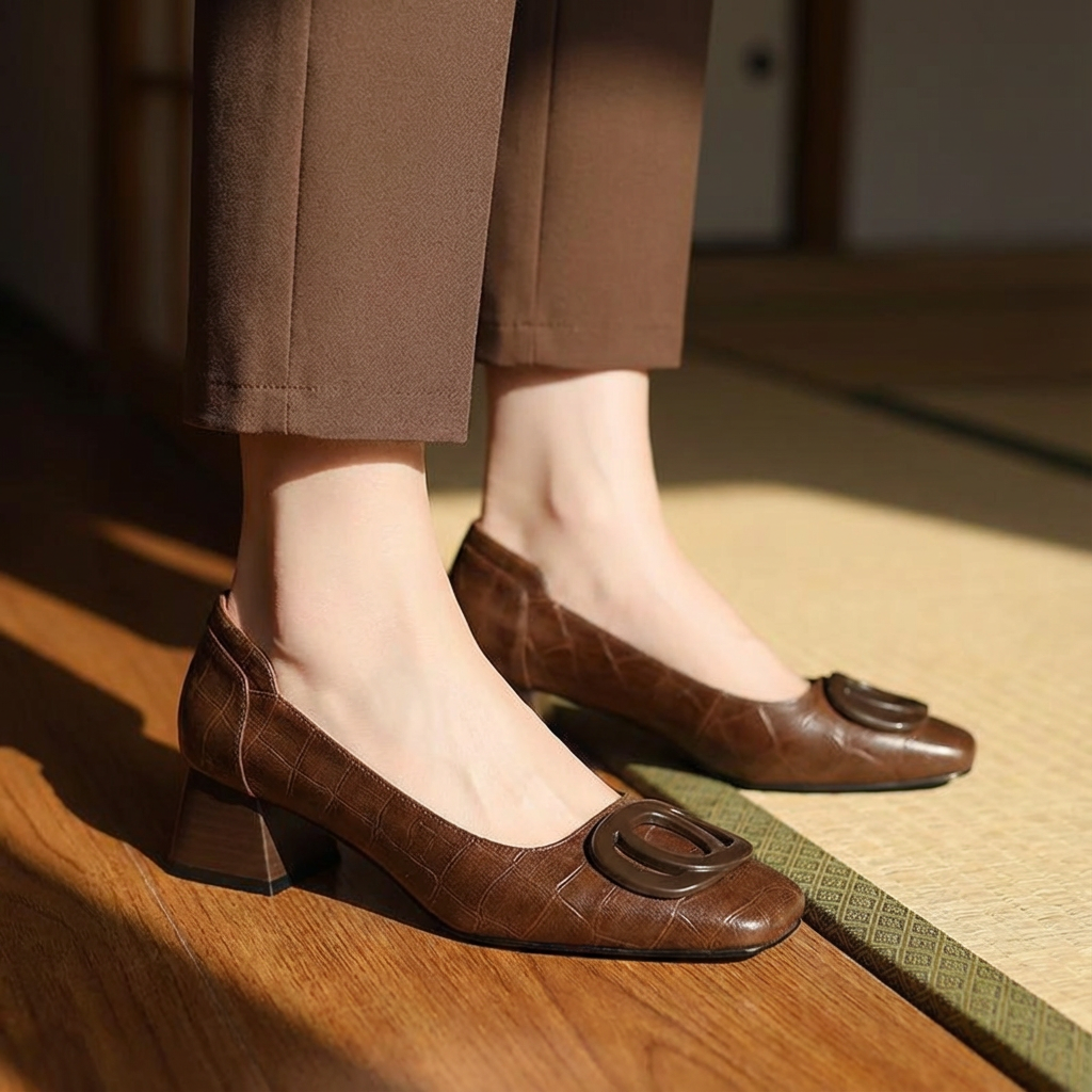 VELORIA™ – エレガント本革コンフォートフラットシューズ