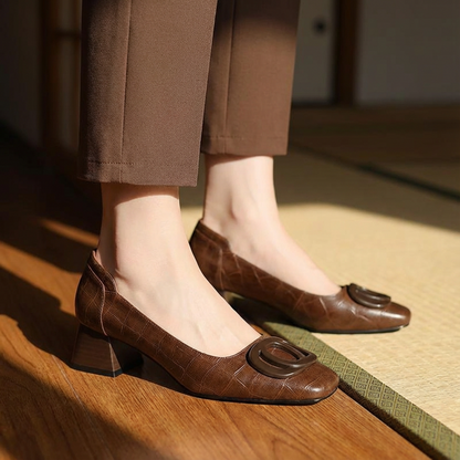VELORIA™ – エレガント本革コンフォートフラットシューズ
