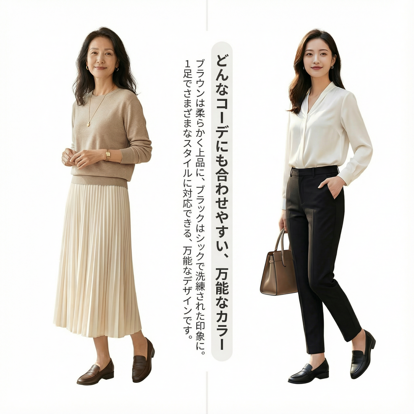 LUMINA™ – PUレザー スクエアトゥローファー