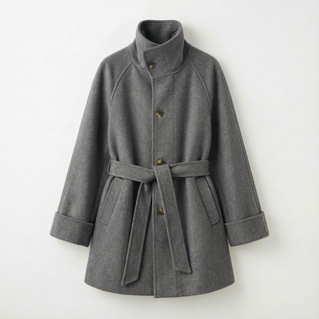 AURELINE™ – スタンドカラーコート（美しいシルエットでスタイルアップ）