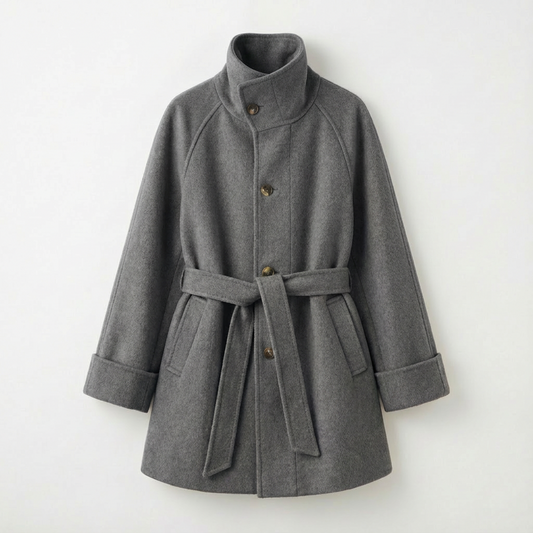 AURELINE™ – スタンドカラーコート（美しいシルエットでスタイルアップ）