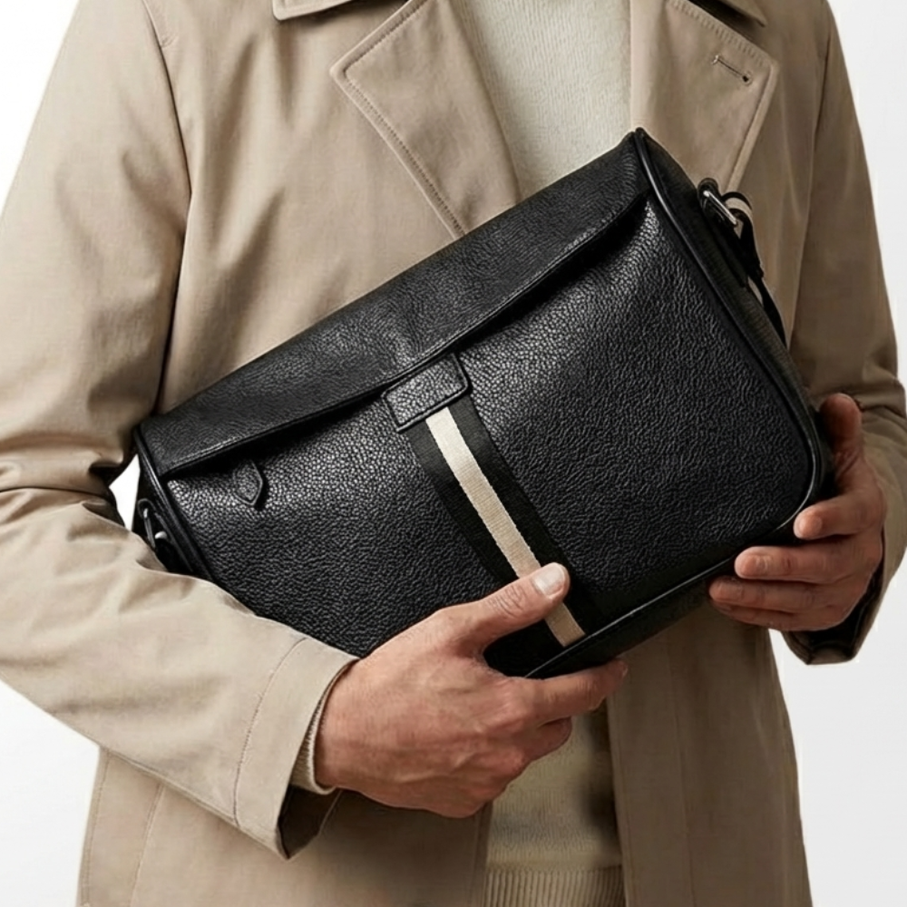 BELLACOR™ – 本革斜めがけメッセンジャーバッグ