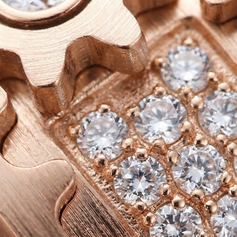 GEARÉA™ – クリスタル装飾 回転ギアリング