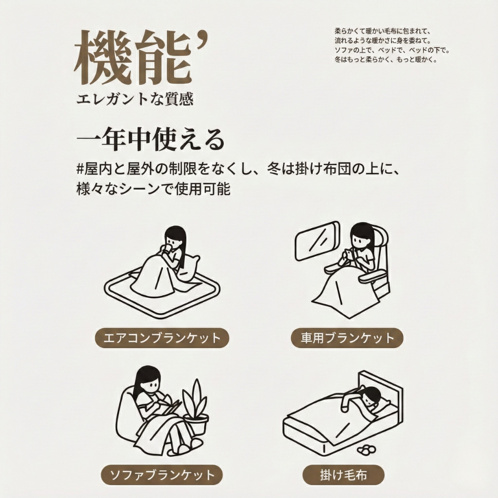 KUMORA™ – 超ソフト厚手ニットブランケット