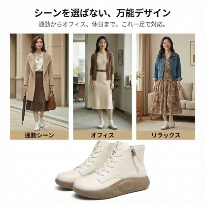 LUMINA™ – サイドジップハイカットスニーカー (4cmアップ）