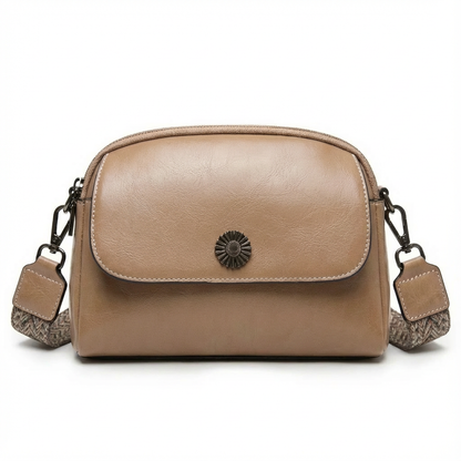 LUNELLE™ – 多機能コンパートメント本革カウハイドレザーショルダーバッグ