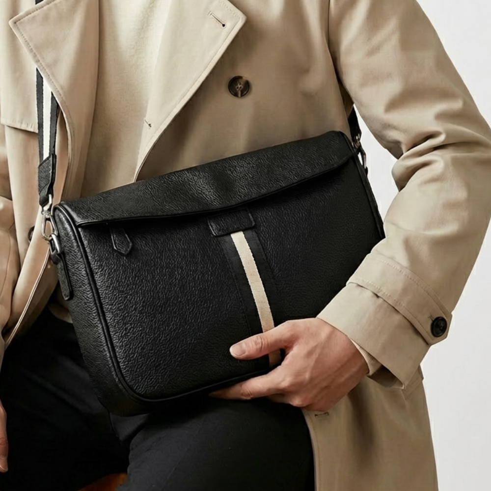 BELLACOR™ – 本革斜めがけメッセンジャーバッグ
