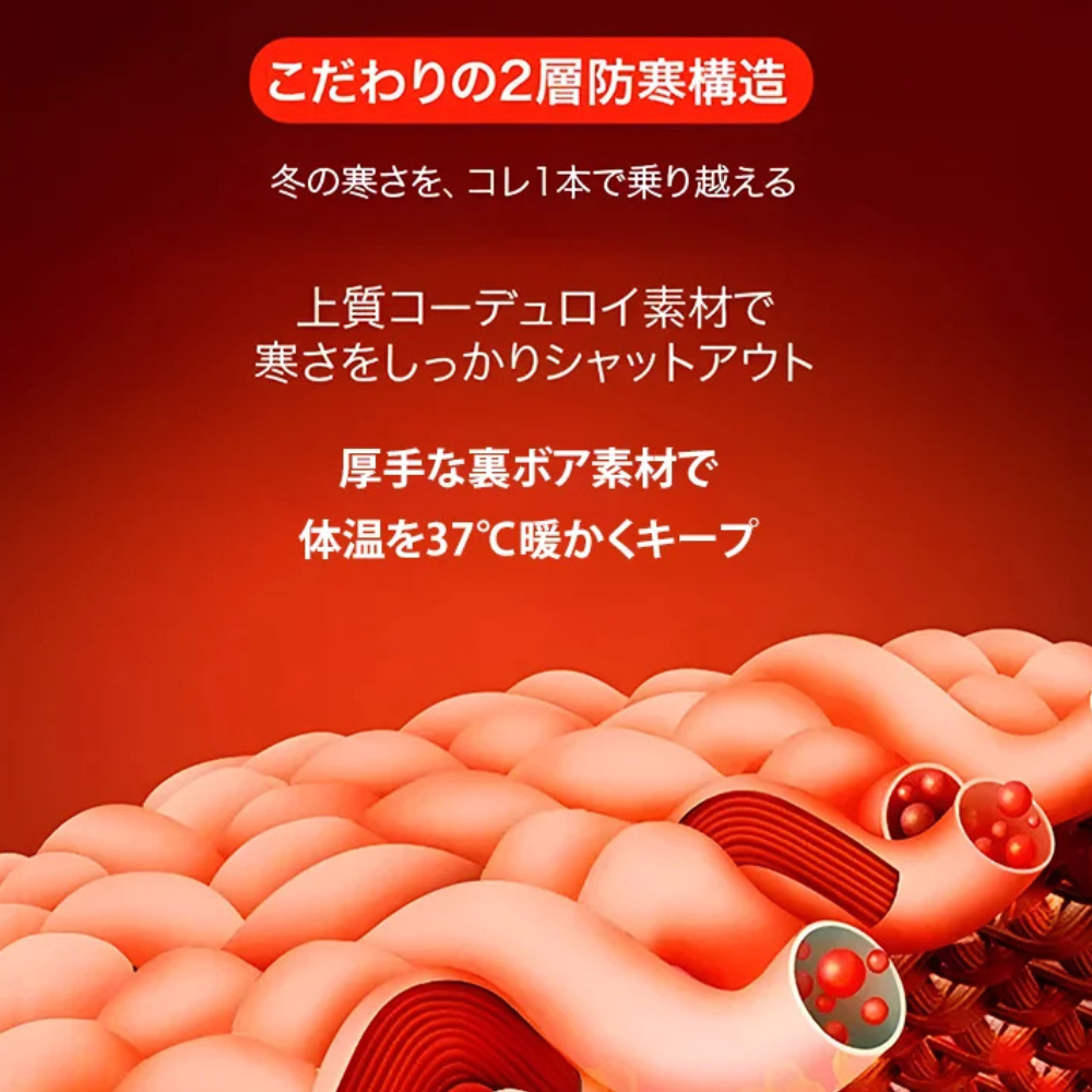 NUKUMORI™ – 裏起毛コーデュロイジョガーパンツ