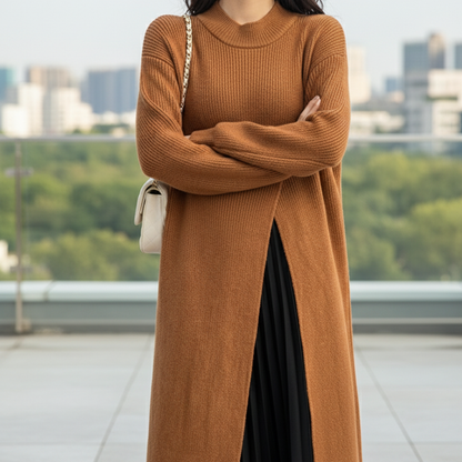 LAYARA™ – アーキテクチュラルスプリットニットドレス