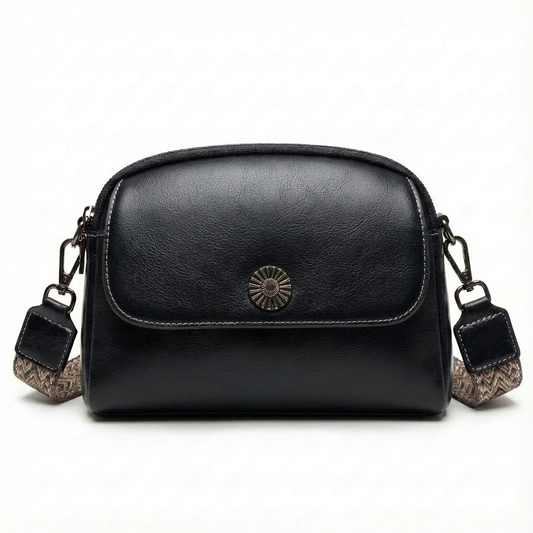 LUNELLE™ – 多機能コンパートメント本革カウハイドレザーショルダーバッグ