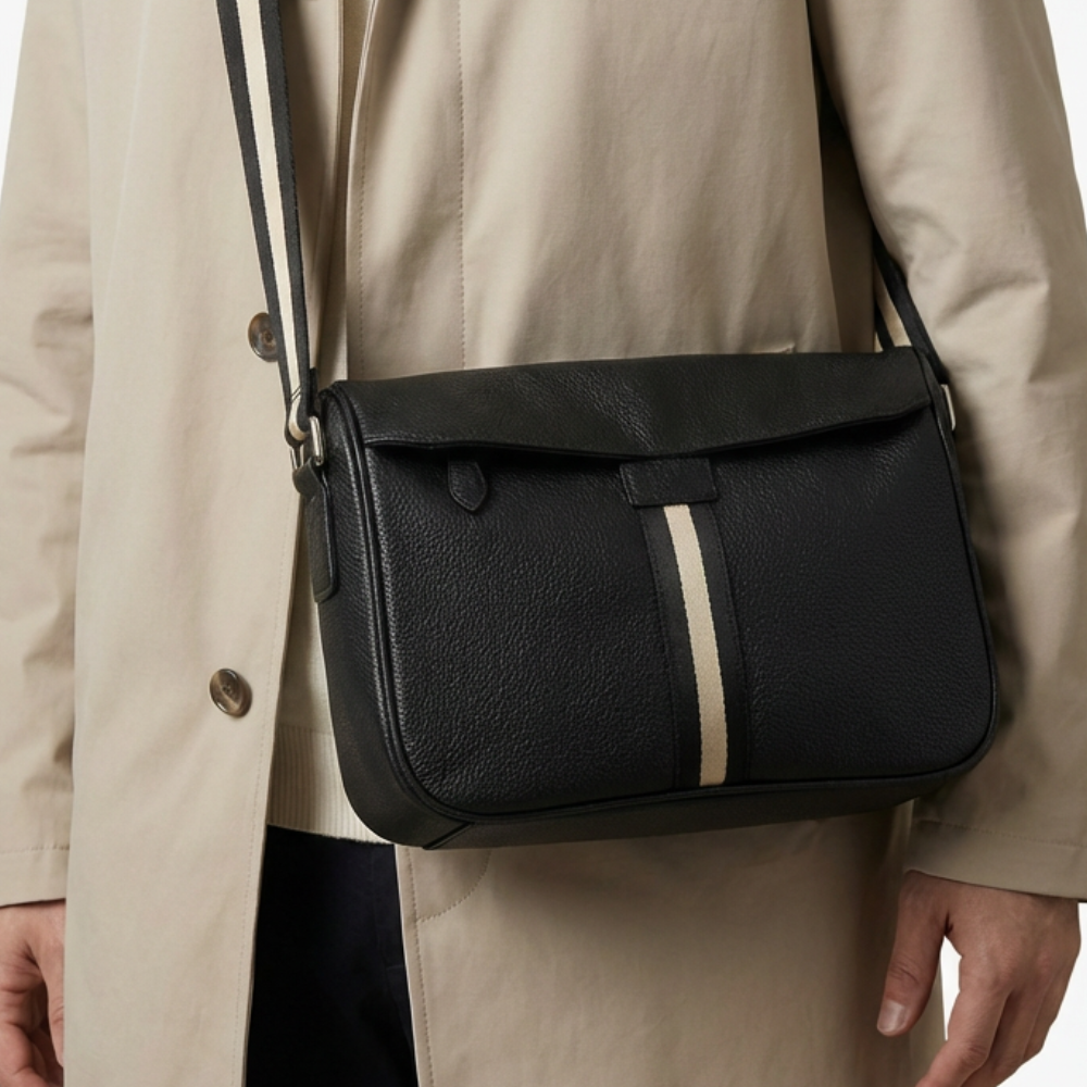 BELLACOR™ – 本革斜めがけメッセンジャーバッグ