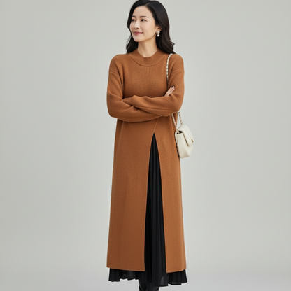 LAYARA™ – アーキテクチュラルスプリットニットドレス