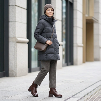 ALTEZZA™ – レトロ調 裏起毛ブーツ 5cm身長アップ