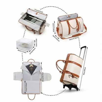 VOYEGA™ – 防水・耐久 片肩掛け 大容量キャリー付きトラベルバッグ