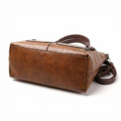 BELLARA™ ヴィンテージ調PUレザーショルダーバッグ