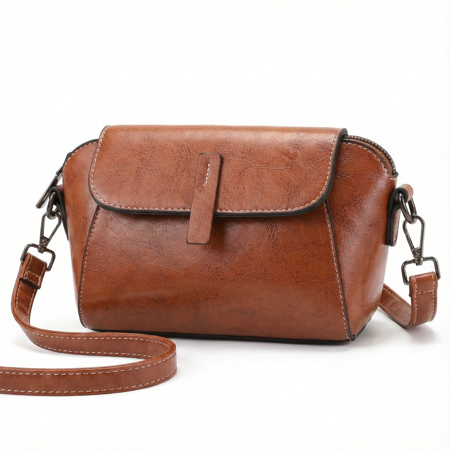 BELLANA™ – オイルワックスレザー ショルダーバッグ