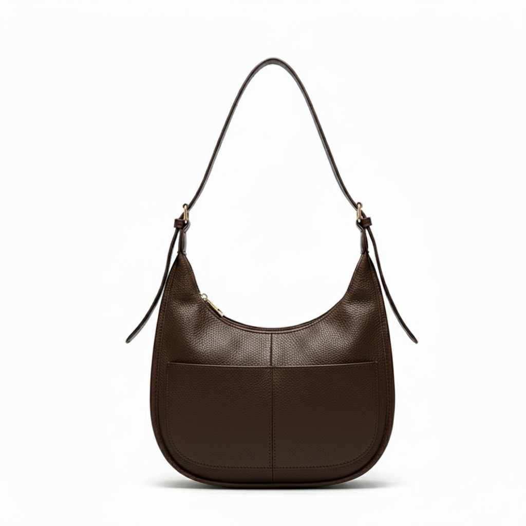 LUNAIRE™ – 大容量PUレザークロワッサンバッグ