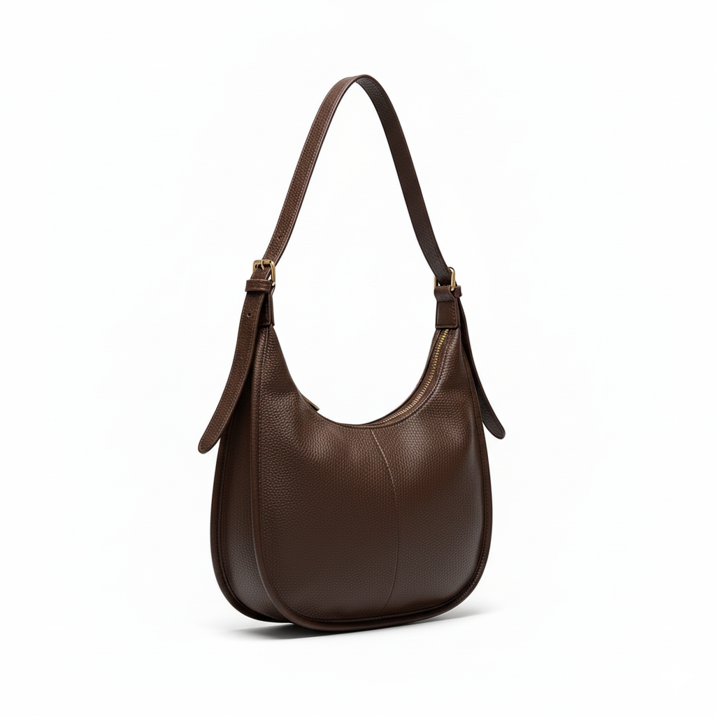 LUNAIRE™ – 大容量PUレザークロワッサンバッグ