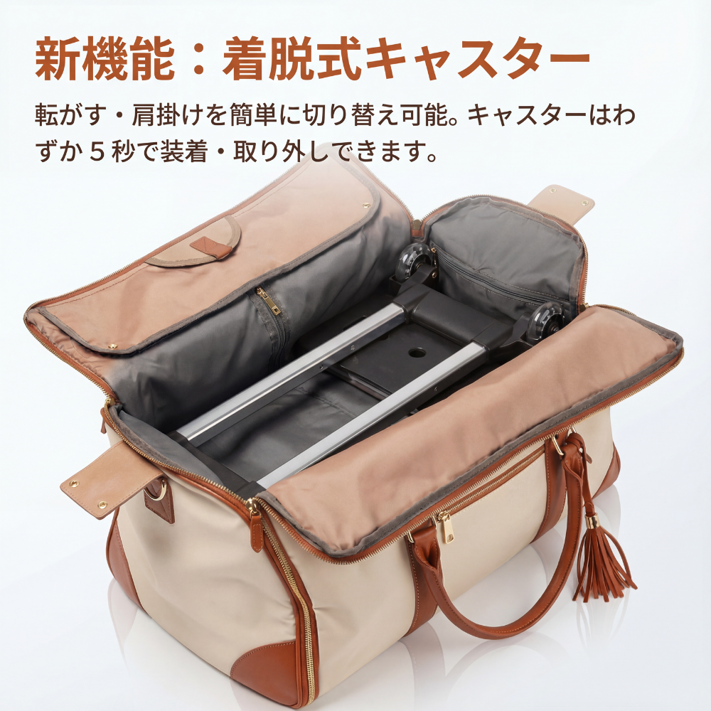 VOYEGA™ – 防水・耐久 片肩掛け 大容量キャリー付きトラベルバッグ