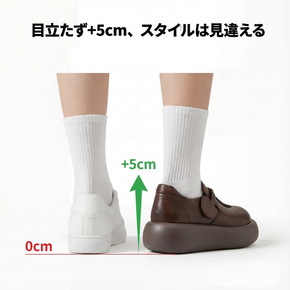 SOLISCA™ – 快適な履き心地が続く厚底本革シューズ