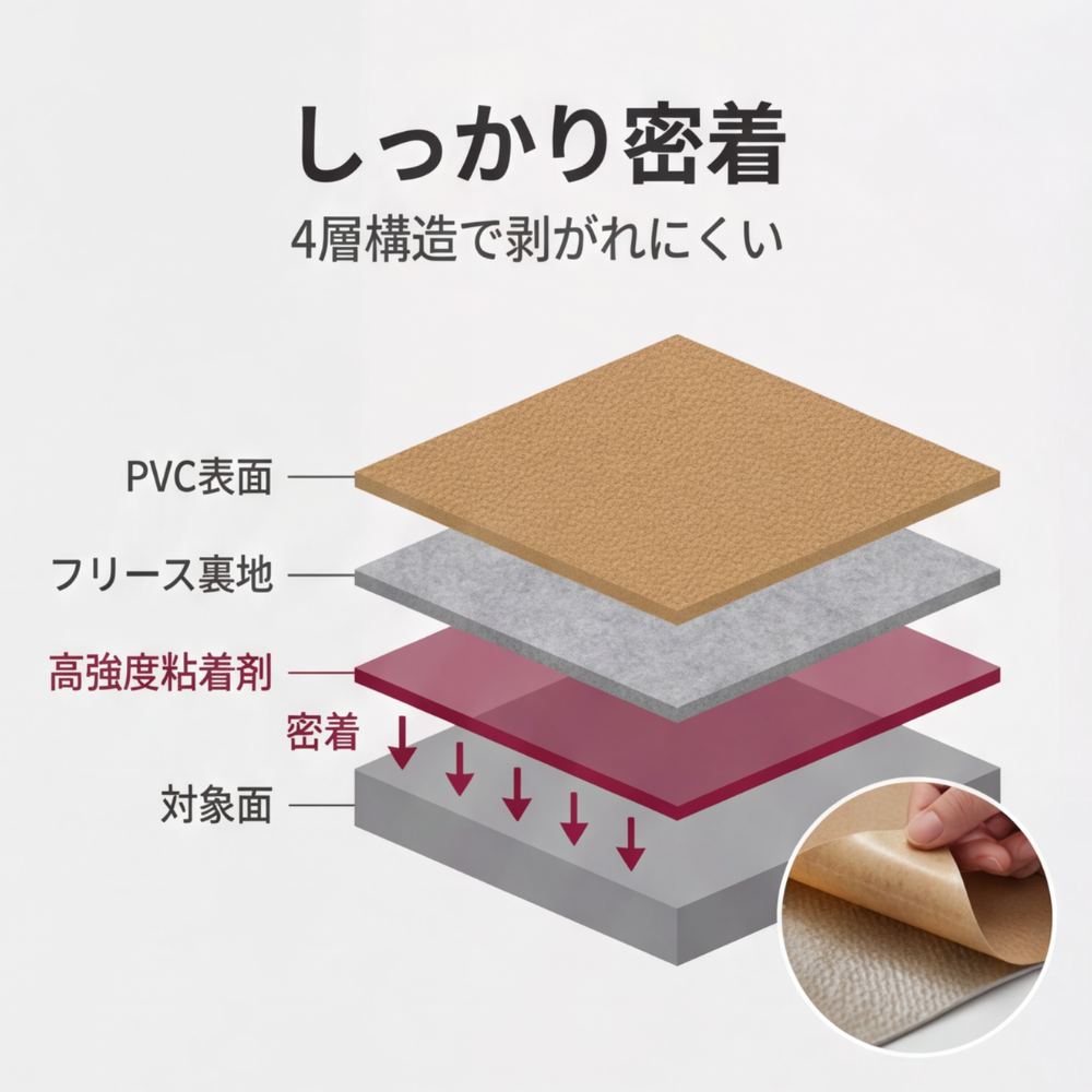 MIYORA™ 貼るだけ簡単レザー補修シート