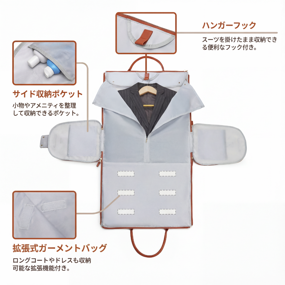 VOYEGA™ – 防水・耐久 片肩掛け 大容量キャリー付きトラベルバッグ