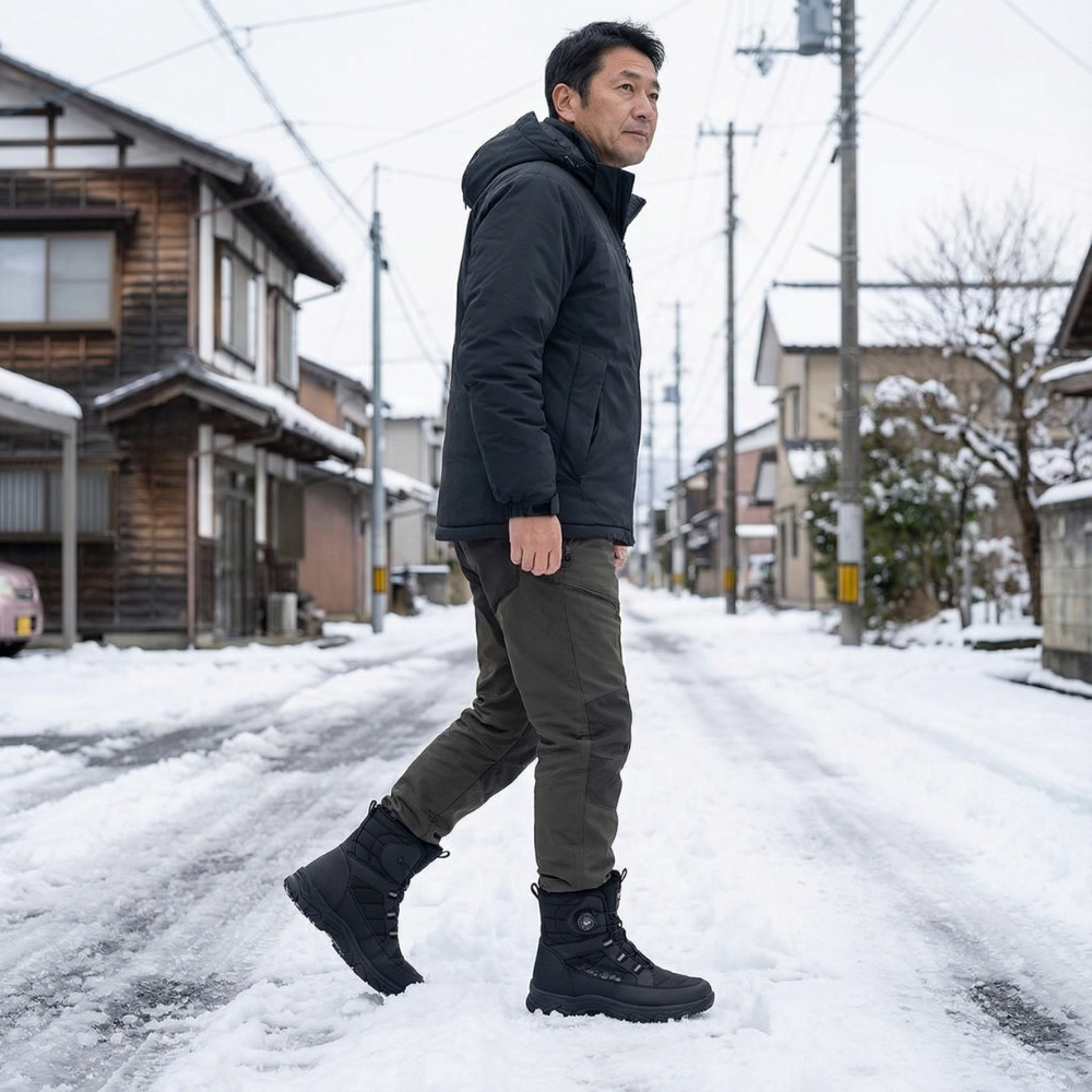 MIYORA™ メンズ ダイヤル式スノーブーツ（防寒・防滑）