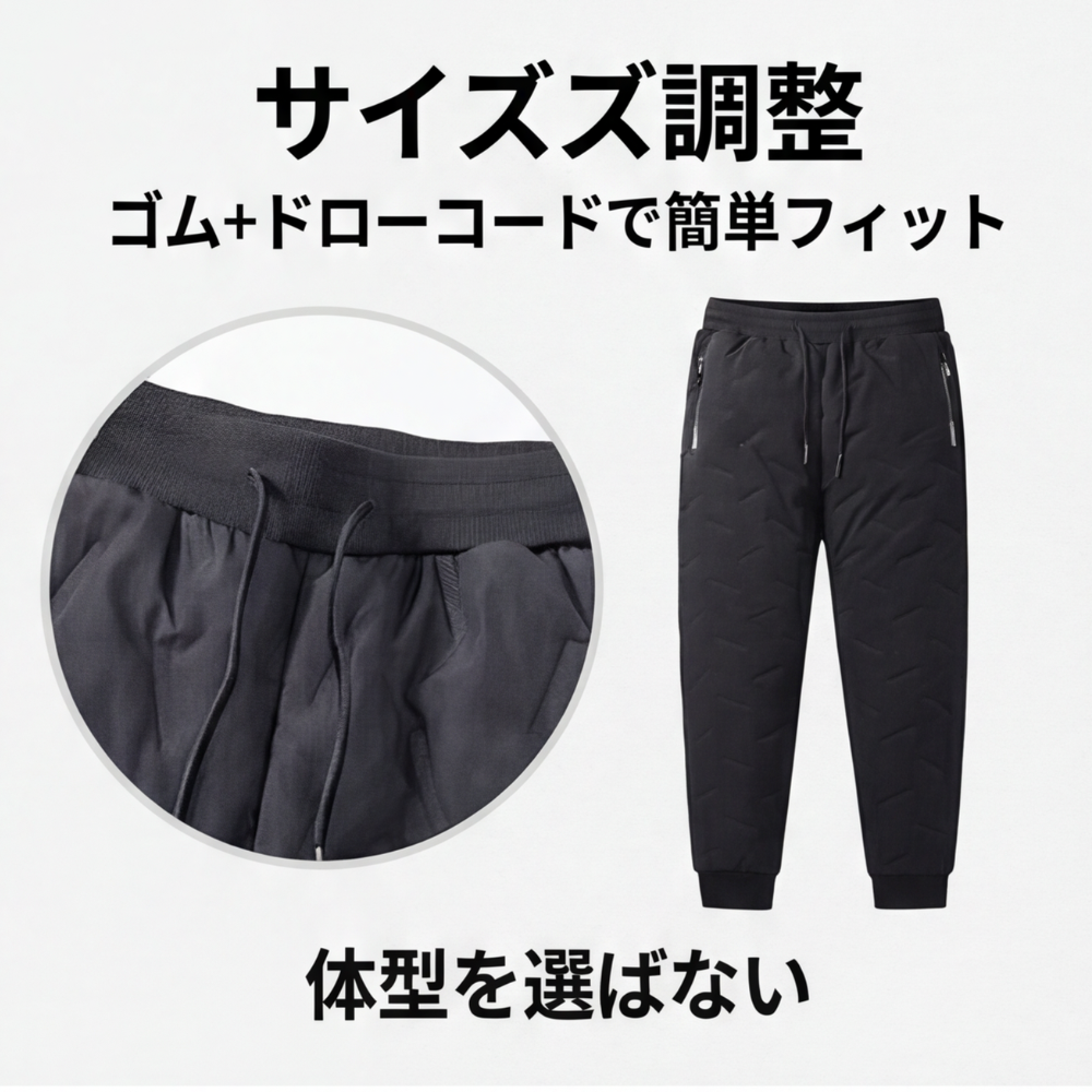 MIYORA™ 裏起毛防寒パンツ（防風タイプ）