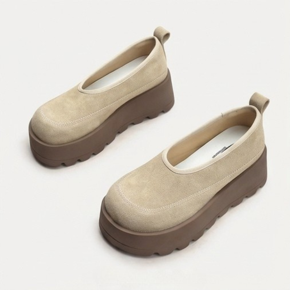 MIYORA™ さっと履けるクッション厚底スリッポン