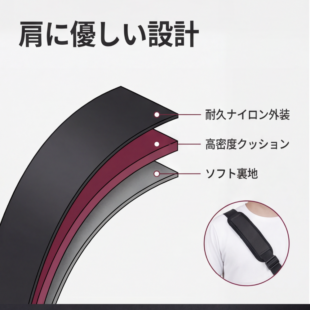 MIYORA™ 大容量メンズスリングバッグ（隠しポケット付き）