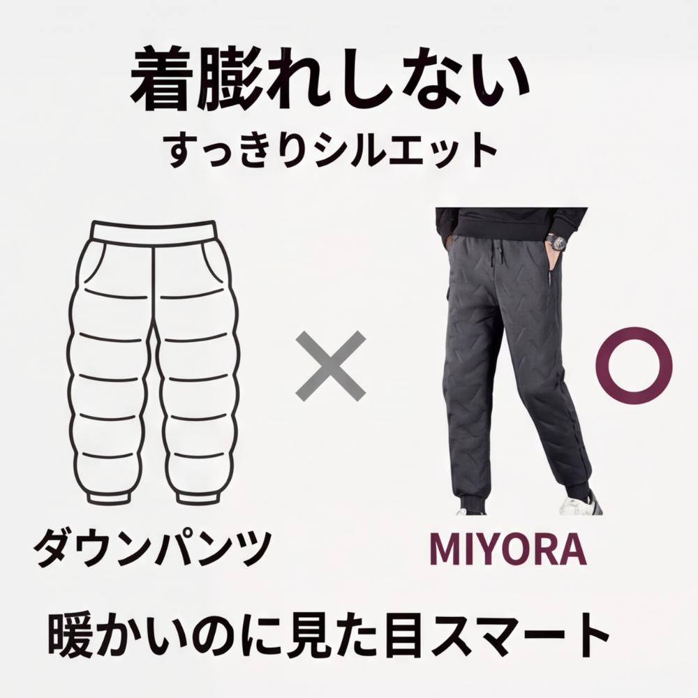 MIYORA™ 裏起毛防寒パンツ（防風タイプ）