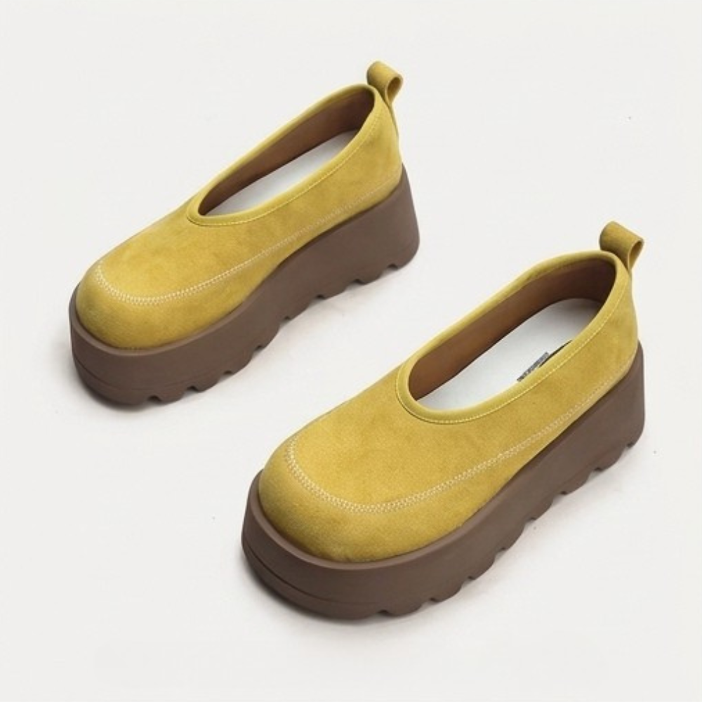 MIYORA™ さっと履けるクッション厚底スリッポン