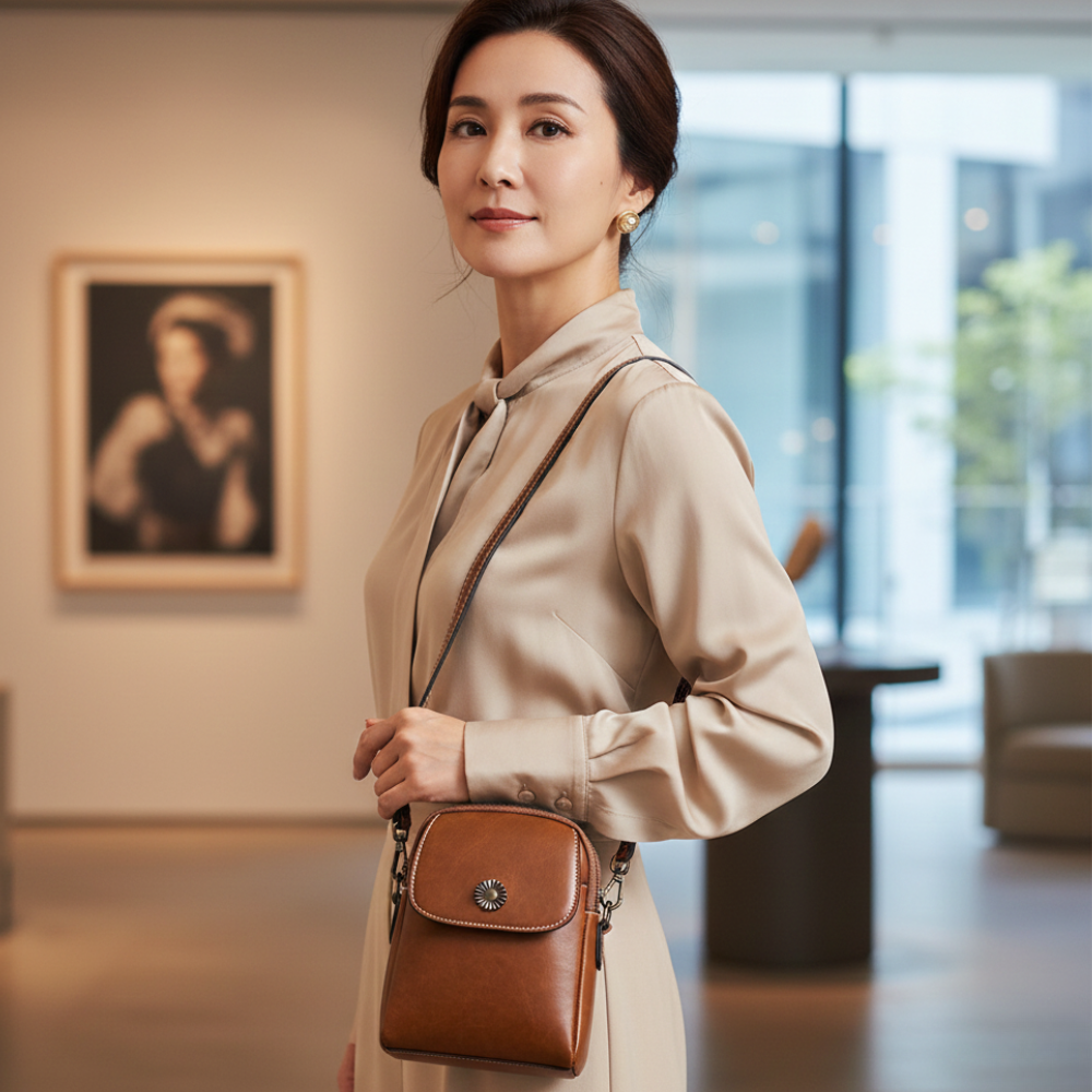 BELLANA™ – 本革ジェニュインレザーポリッシュショルダーバッグ