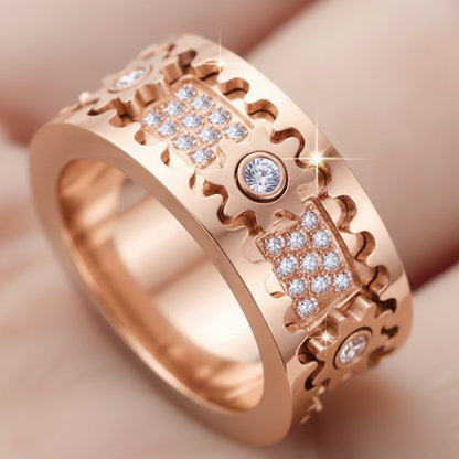 GEARÉA™ – クリスタル装飾 回転ギアリング