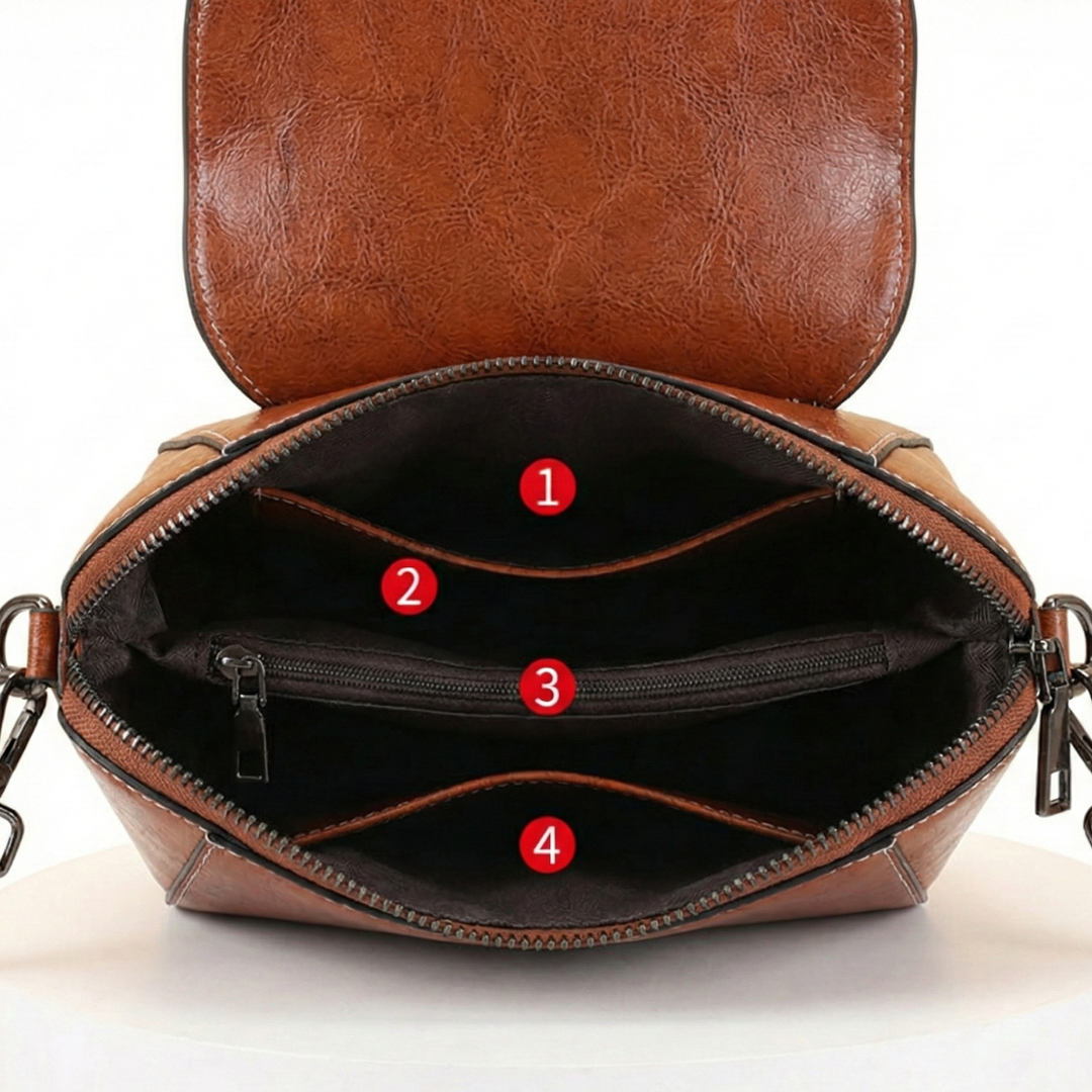 BELLANA™ – オイルワックスレザー ショルダーバッグ