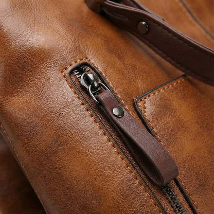 BELLARA™ ヴィンテージ調PUレザーショルダーバッグ