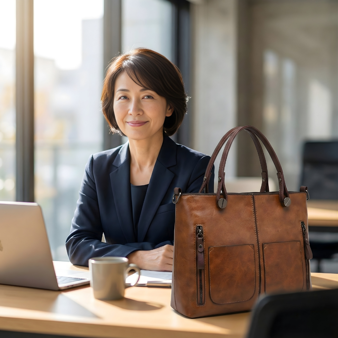 BELLARA™ ヴィンテージ調PUレザーショルダーバッグ