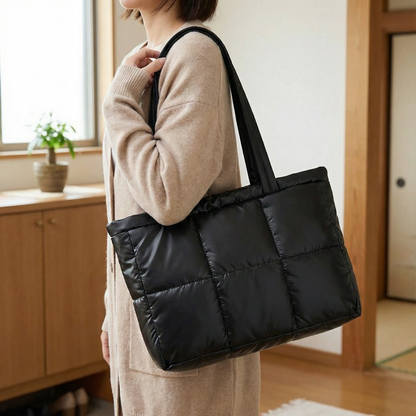MIYORA™ 軽量キルトトートバッグ（大容量・撥水加工）