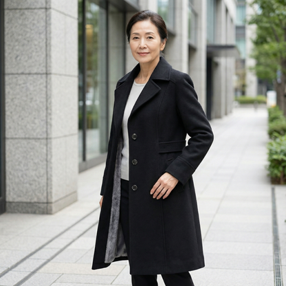 SILHOUETTA™ – ポリエステル繊維裏起毛スリムトレンチコート