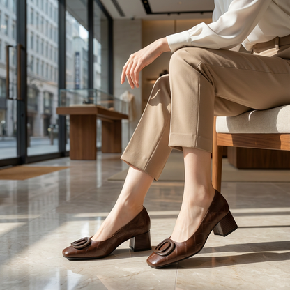 VELORIA™ – エレガント本革コンフォートフラットシューズ