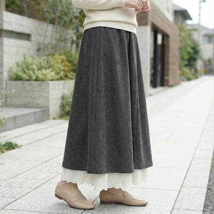 KOKOCHI™ – レース裾付きワイドレッグインナーパンツ