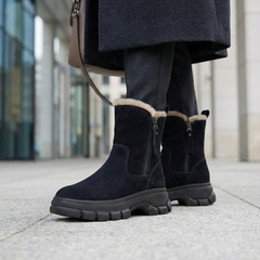 NUKURA™ – 4cm身長アップ ラビットファー アンクルブーツ