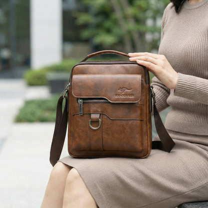 PORTAVO™ – 傷つきにくいレザー メッセンジャーバッグ