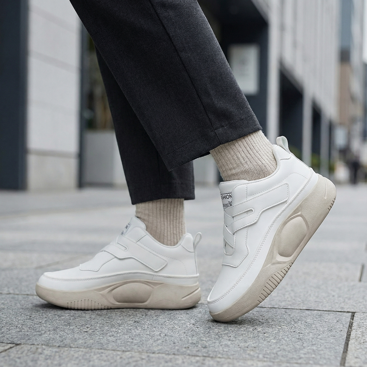 LOOPARA™ - クロスベルクロ厚底ハイカットスニーカー