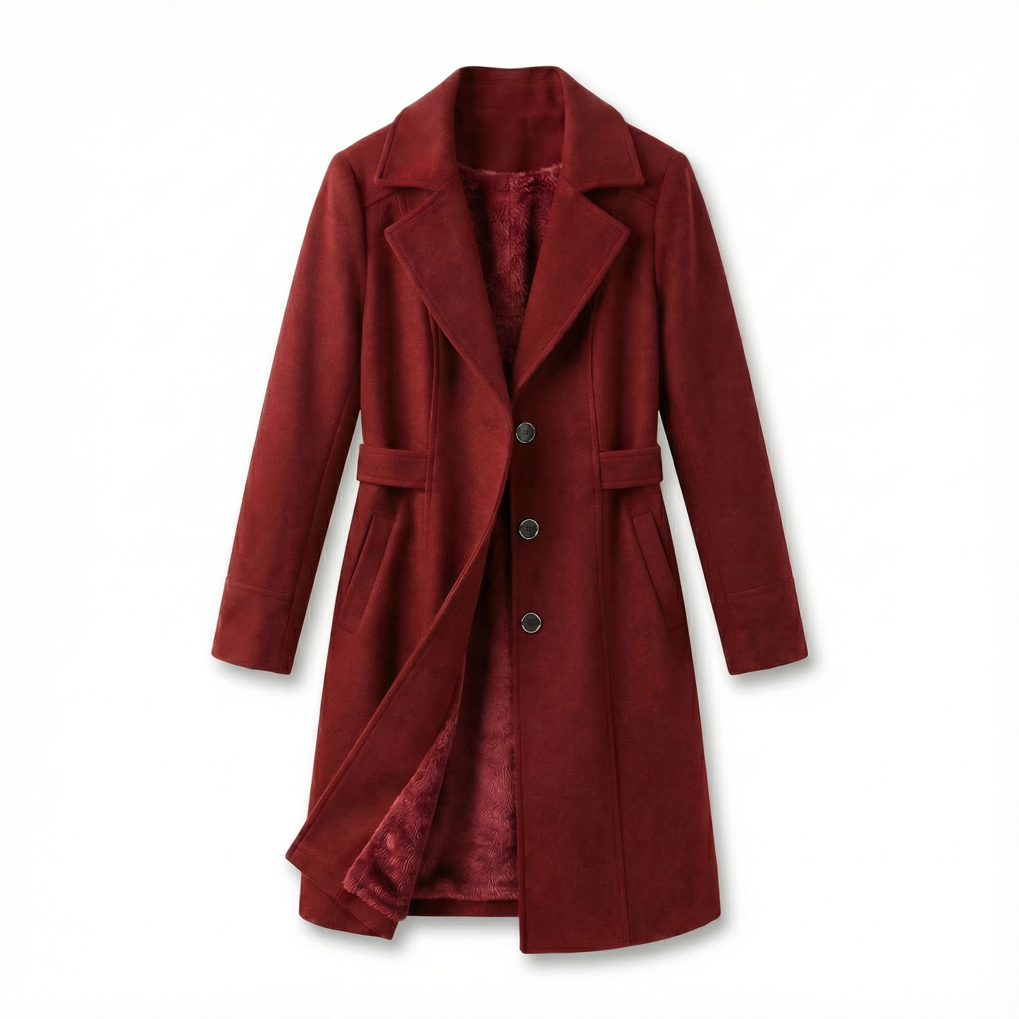 SILHOUETTA™ – ポリエステル繊維裏起毛スリムトレンチコート