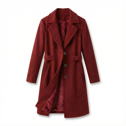 SILHOUETTA™ – ポリエステル繊維裏起毛スリムトレンチコート